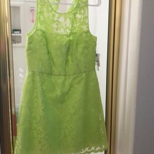 Lime Green Laundry by Shelli Segal dress.